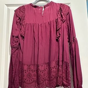 Cranberry Long-sleeved Tunic